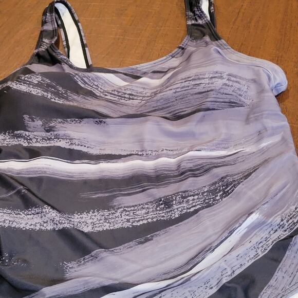 One Piece Color Matching Swimsuit Patchwork Swimsuit Backless Push UP Size L New - Picture 3 of 12